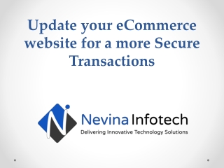 Update your eCommerce website for a more Secure Transactions