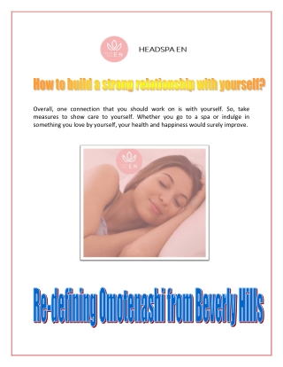 How to build a strong relationship with yourself