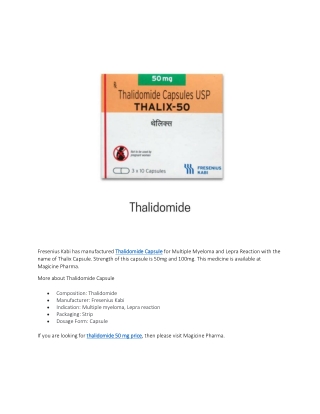 thalidomide 50 mg price