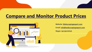 Compare and Monitor Product Prices