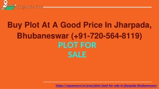 Land For Sale In Jharpada, Bhubaneswar ( 91-720-564-8119)