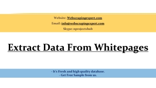 Extract Data From Whitepages