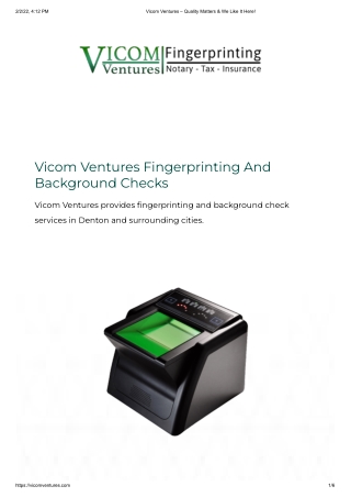 Notary and Fingerprinting Denton TX