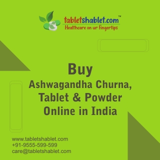 Ashwagandha Churna, Tablet & Powder Online at Lowest Price | TabletShablet