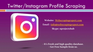 Twitter/Instagram Profile Scraping