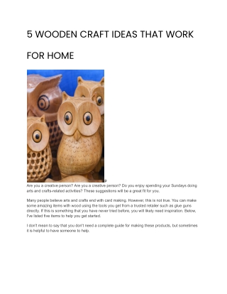 5 WOODEN CRAFT IDEAS THAT WORK FOR HOME