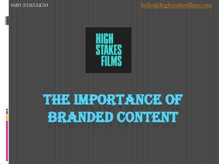 The Importance of Branded Content