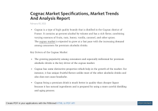 Cognac Market Share, Insights by 2031