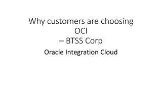 Why customers are choosing OCI