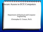 Secure Access to ECE Computers