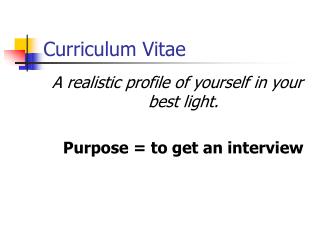 Curriculum Vitae