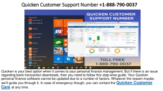 Quicken Customer Online Support Number  +1(888) 653-5491