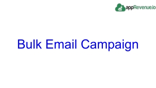 Bulk Email Campaign Services through appRevenue.io