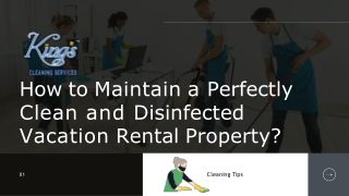 How to Maintain a Perfectly Clean and Disinfected Vacation Rental Property?
