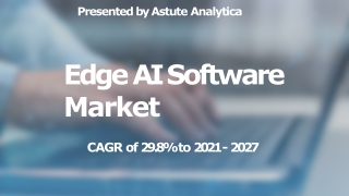 ​Edge AI Software Market insights shared in detailed report 2021