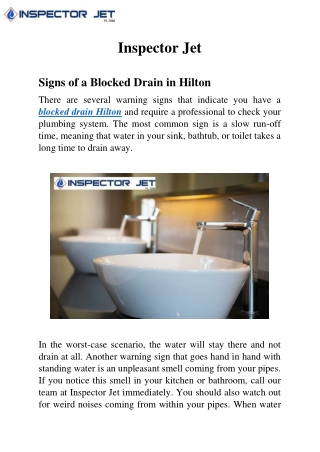 Signs of a Blocked Drain in Hilton