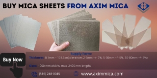 Buy Mica Sheets From AXIM MICA