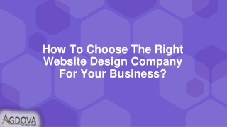 How to Choose the Right Website Design Company for Your Business?