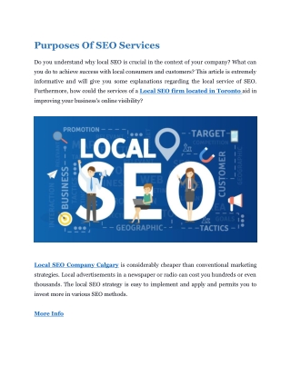 Purposes Of SEO Services