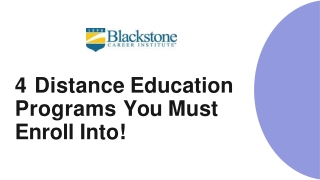 4 Distance Education Programs You Must Enroll Into!