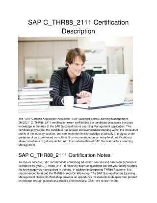 SAP C_THR88_2111 Certification