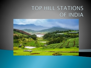 TOP HILL STATIONS OF India