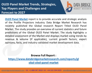 OLED Panel Market Growth By Manufacturers, Countries, Types And Application,