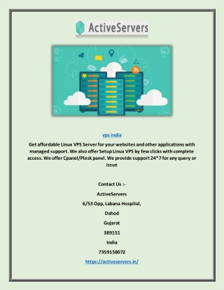 The Cheapest Linux VPS Plan In India