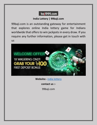 India Lottery  99baji