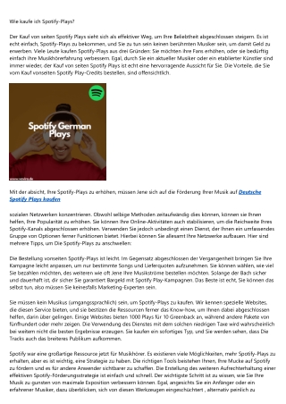 Wie kaufe ich Spotify-Plays?