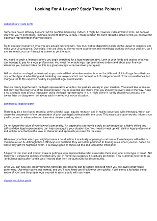 Seeking A Lawyer? Read These Guidelines!