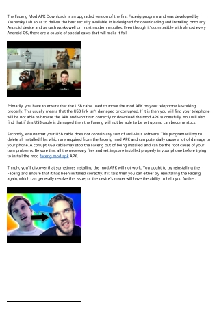 Why Does the Facerig Mod APK Fail?