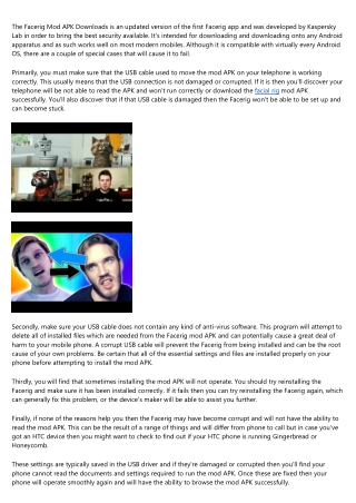 Why Does the Facerig Mod APK Fail?