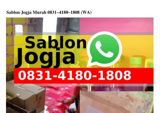 Sablon Jogja Murah