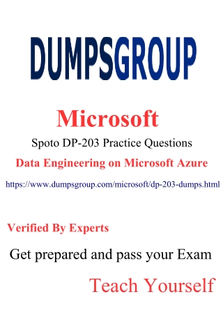 Success is about the Corner with DP-203 Dumps Study Material