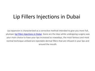 Lip Fillers Injections in dubai