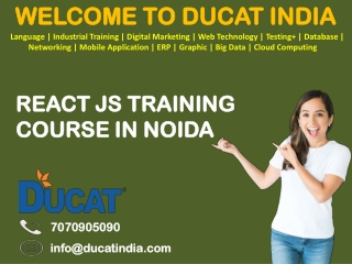 REACT JS TRAINING COURSE IN NOIDA