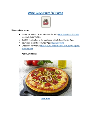 5% Off - Wise Guys Pizza 'n' Pasta South Melbourne, VIC