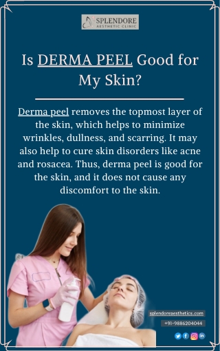 Is Dermal Peel good for my skin | Best Derma Peeling Treatment in Bangalore