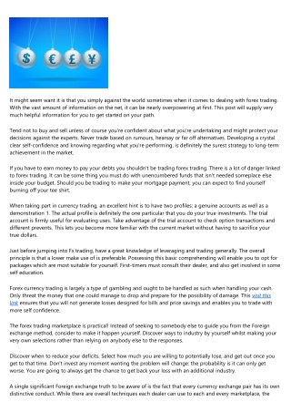 Useful Currency trading Guidance That You Can Use