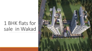 1 BHK flats for sale in wakad