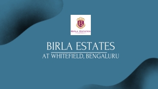 Birla Whitefield at Bangalore | E-Brochure