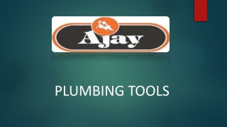 Types of Plumbing Tools