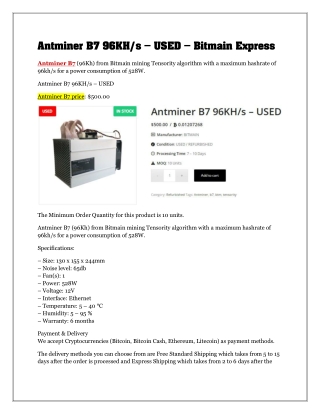 Antminer b7