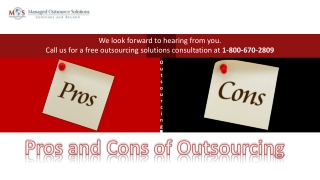 Pros and Cons of Outsourcing