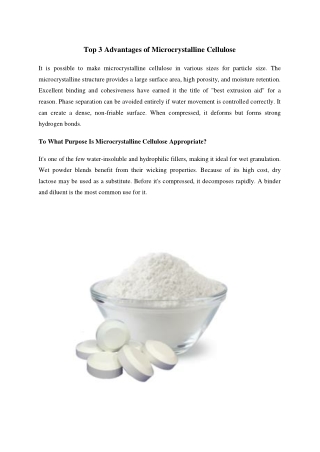 Manufacturer of Microcrystalline Cellulose Powder