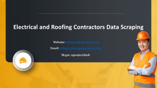 Electrical and Roofing Contractors Data Scraping