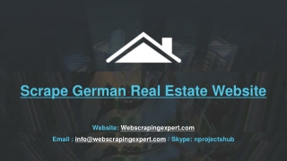 Scrape German Real Estate Website