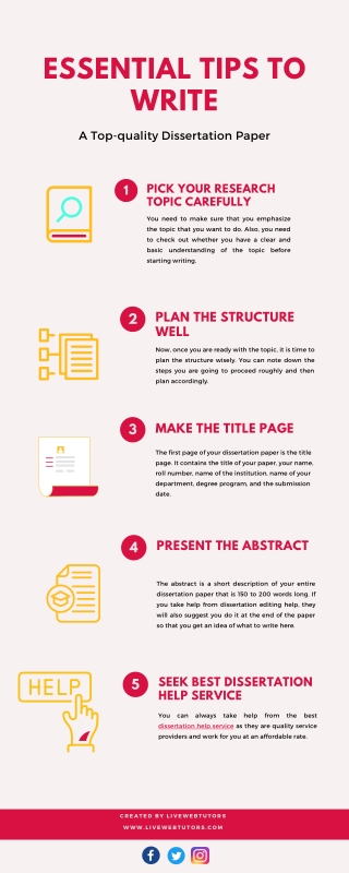 Essential Tips to Write a Top-quality Dissertation Paper