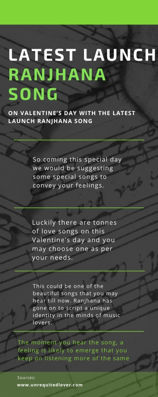 LATEST LAUNCH RANJHANA SONG Unrequited LOVE INFO